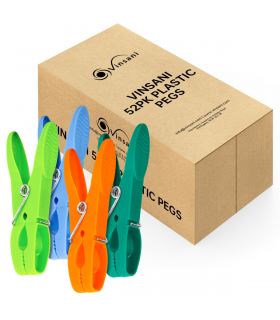 VINSANI 52PK PLASTIC PEGS 1010510