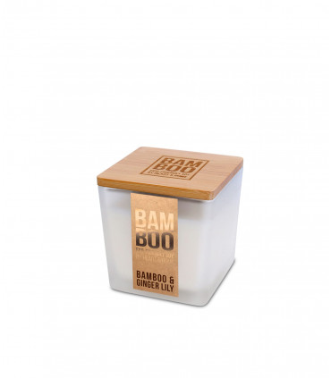 Bamboo & Ginger Lily Small Soy Candle  - 20 Hours Burn - Crackling Wick