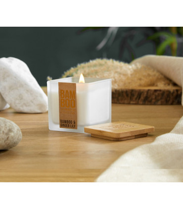 Bamboo & Ginger Lily Small Soy Candle  - 20 Hours Burn - Crackling Wick