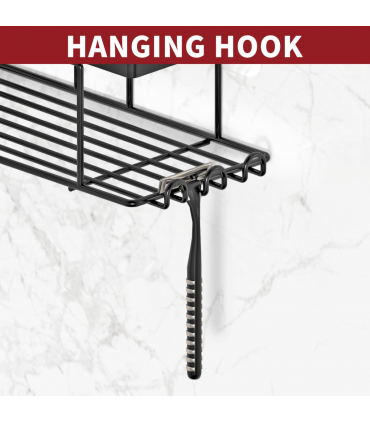 VINSANI 3pc BLACK SHOWER CADDY 1010501