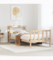 vidaXL Bed Frame without Mattress 90x190 cm Single Solid Wood Pine