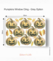 Temporary Pumpkin Halloween Window Cling Decoration - Reusable