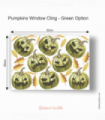Temporary Pumpkin Halloween Window Cling Decoration - Reusable