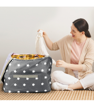 VINSANI 3pc STORAGE BAGS DARK GREY STAR 0000341