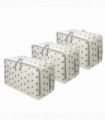 VINSANI 3pc STORAGE BAGS CREAM STAR 0000343