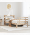 vidaXL Bed Frame with Headboard without Mattress 90x190 cm Single