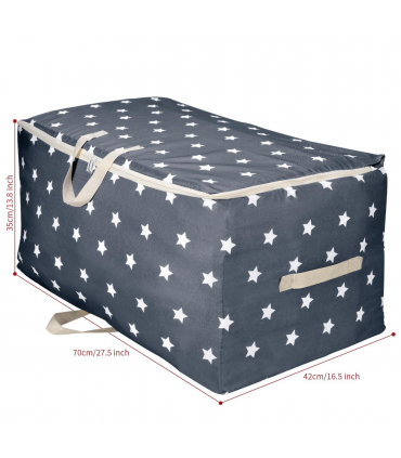 VINSANI 3pc STORAGE BAGS NAVY BLUE STAR 0000344