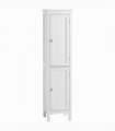 kleankin Tall Bathroom Cabinet with Adjustable Shelves, Double Door, White