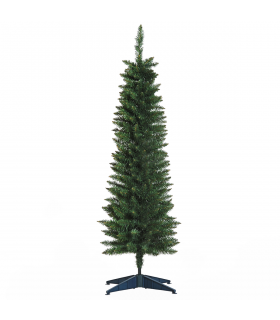 1.5m 5ft Artificial Pine Pencil Slim Christmas Tree 294 Branch Tips with Stand