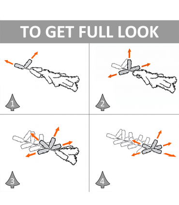 1.5m 5ft Artificial Pine Pencil Slim Christmas Tree 294 Branch Tips with Stand