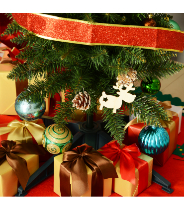 1.5m 5ft Artificial Pine Pencil Slim Christmas Tree 294 Branch Tips with Stand