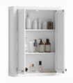 HOMCOM Wall Mounted Storage with Adjustable Shelves, Bathroom Wall Cabinet