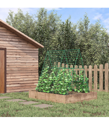 Outsunny A-Frame Trellis Plant Support for Vegetables, Flowers, Fruit