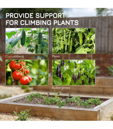 Outsunny A-Frame Trellis Plant Support for Vegetables, Flowers, Fruit