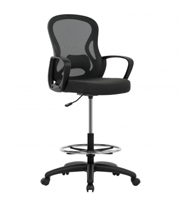 Vinsetto Mesh Office Chair with Lumbar Support, Adjustable Height, Black