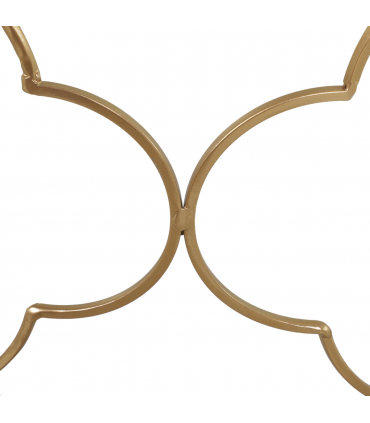 HOMCOM Nesting Tables Set of 2, Side End Table with Glass Top, Gold Tone