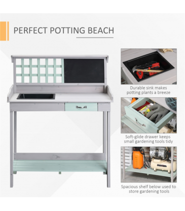 Garden Work Bench、Open Shelf Storage