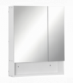 kleankin Wall Mount Medicine Cabinet with Mirror and Adjustable Shelf, White