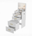 HOMCOM 3 in 1 Dressing Table Vanity Desk with Mirror and Cushioned Stool