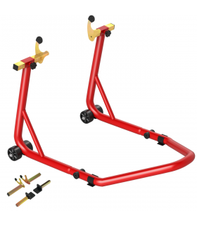 HOMCOM Motorcycle Rear Wheel Stand, 544kg Motorcycle Paddock Stand, Red