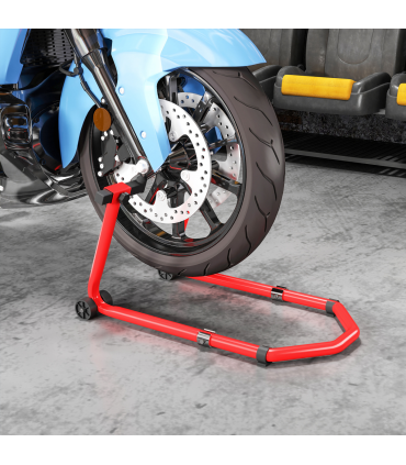 HOMCOM Motorcycle Stand, 390 kg Front/Rear Paddock Stand, Red
