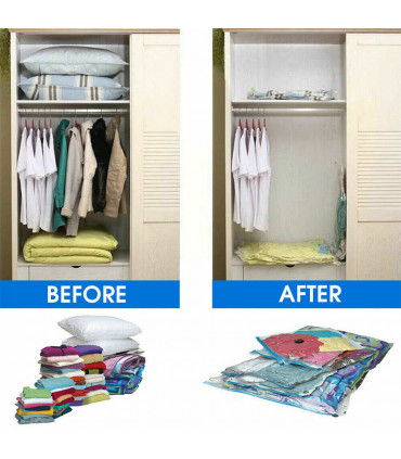 12 X STRONG VACUUM STORAGE SPACE SAVER SAVING VACUM VACCUM LARGE ORGANISER BAGS