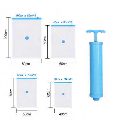 12 X STRONG VACUUM STORAGE SPACE SAVER SAVING VACUM VACCUM LARGE ORGANISER BAGS