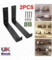 2 Rustic Scaffold Board Shelf Bracket Heavy Duty Handmade Industrial Steel Metal