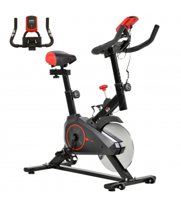 HOMCOM Indoor Exercise Bike with Adjustable Height, Resistance