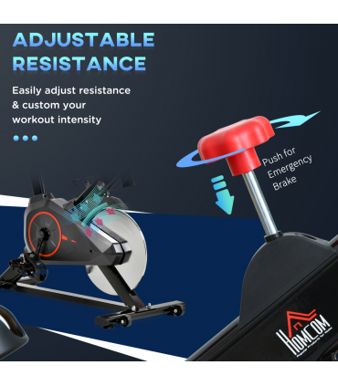 HOMCOM Indoor Exercise Bike with Adjustable Height, Resistance
