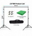 2M Photography Backdrop Stand Kit Professional Background Studio Green Screen