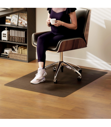 HOMCOM Home Office Hard Floor Protector Chair Mat Non Slip Frosted, Black