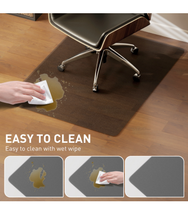 HOMCOM Home Office Hard Floor Protector Chair Mat Non Slip Frosted, Black