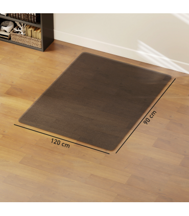 HOMCOM Home Office Hard Floor Protector Chair Mat Non Slip Frosted, Black