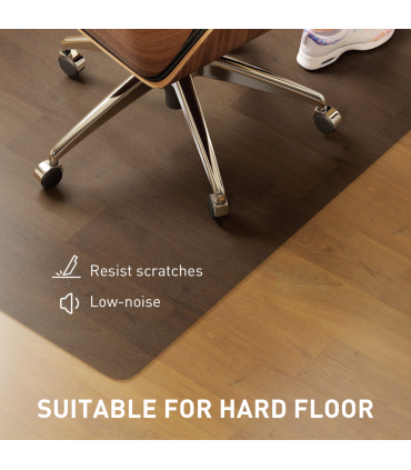 HOMCOM Home Office Hard Floor Protector Chair Mat Non Slip Frosted, Black