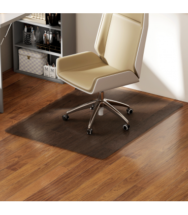 HOMCOM Home Office Hard Floor Protector Chair Mat Non Slip Frosted, Black