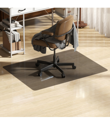 HOMCOM Home Office Hard Floor Protector Chair Mat Non Slip Frosted, Black