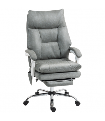 HOMCOM Office Chair with Adjustable Lumbar Support, Computer Chair, Grey