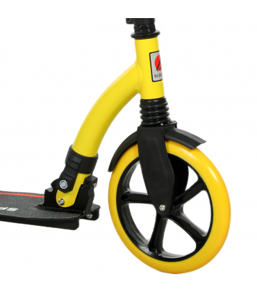 HOMCOM Teens Adult Kick Scooter Foldable Adjust Aluminium For 14 Yellow