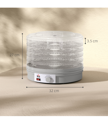 HOMCOM 5 Tier Food Dehydrator for Drying Fruit Meat Vegetable Pet Treat