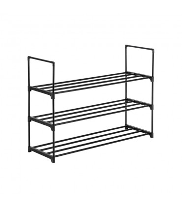 3 Tiers Shoe Rack Shoe Tower Shelf Storage Organizer For Bedroom, Entryway, Hallway, and Closet Black Color