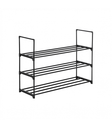 3 Tiers Shoe Rack Shoe Tower Shelf Storage Organizer For Bedroom, Entryway, Hallway, and Closet Black Color