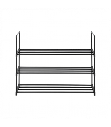 3 Tiers Shoe Rack Shoe Tower Shelf Storage Organizer For Bedroom, Entryway, Hallway, and Closet Black Color