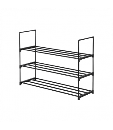 3 Tiers Shoe Rack Shoe Tower Shelf Storage Organizer For Bedroom, Entryway, Hallway, and Closet Black Color