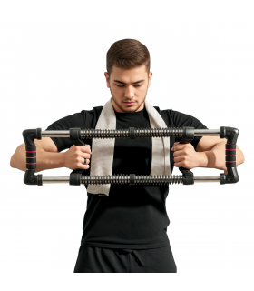 SPORTNOW Chest Expander with 10-50kg Adjustable Resistance for Men, Women