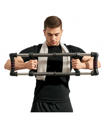 SPORTNOW Chest Expander with 10-50kg Adjustable Resistance for Men, Women