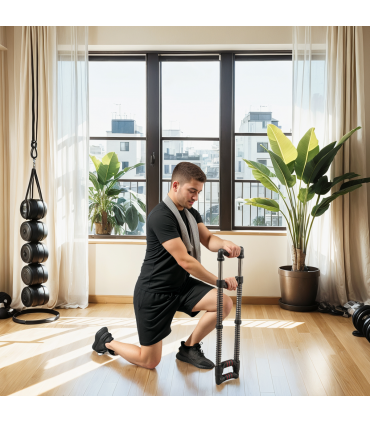 SPORTNOW Chest Expander with 10-50kg Adjustable Resistance for Men, Women