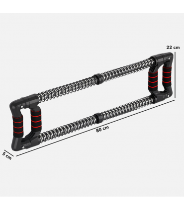 SPORTNOW Chest Expander with 10-50kg Adjustable Resistance for Men, Women