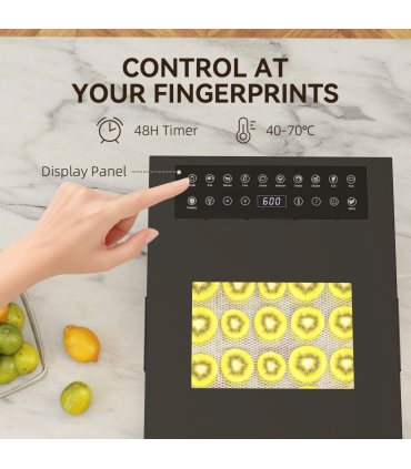 HOMCOM Food Dehydrator with 12 Stainless Steel Tray, 850W Food Dryer Machine