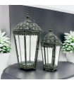 49/35CM SET 2 METAL GARDEN LANTERNS